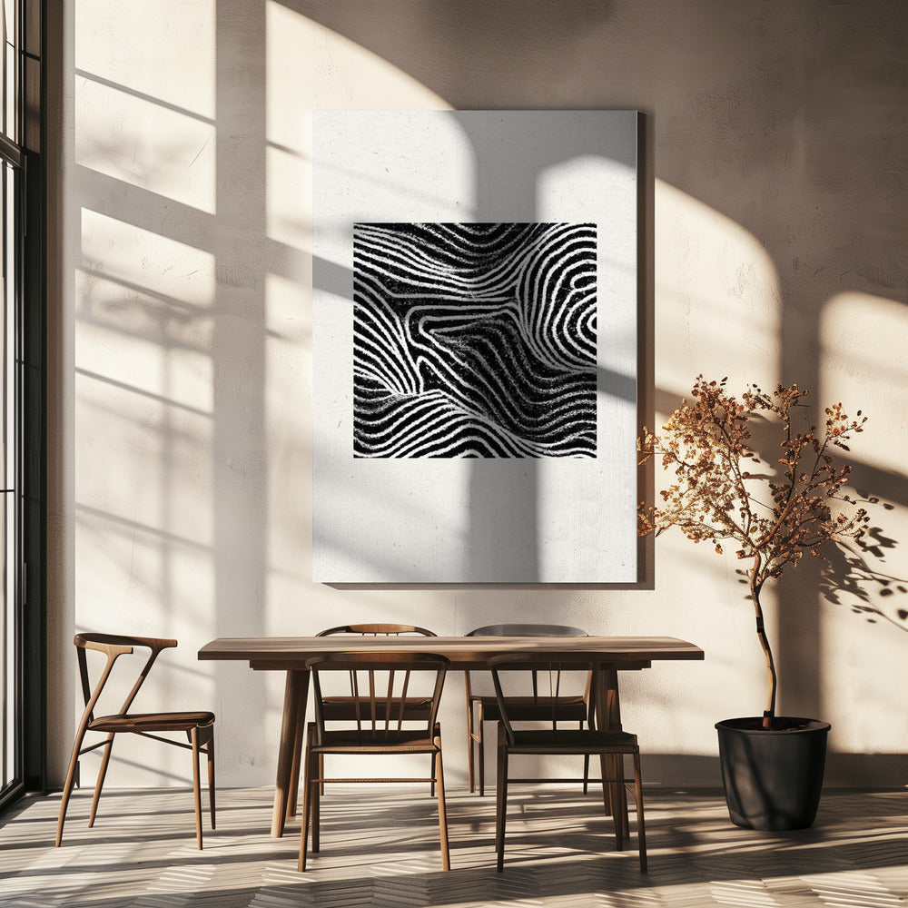 Black and White Waves | Canvas
