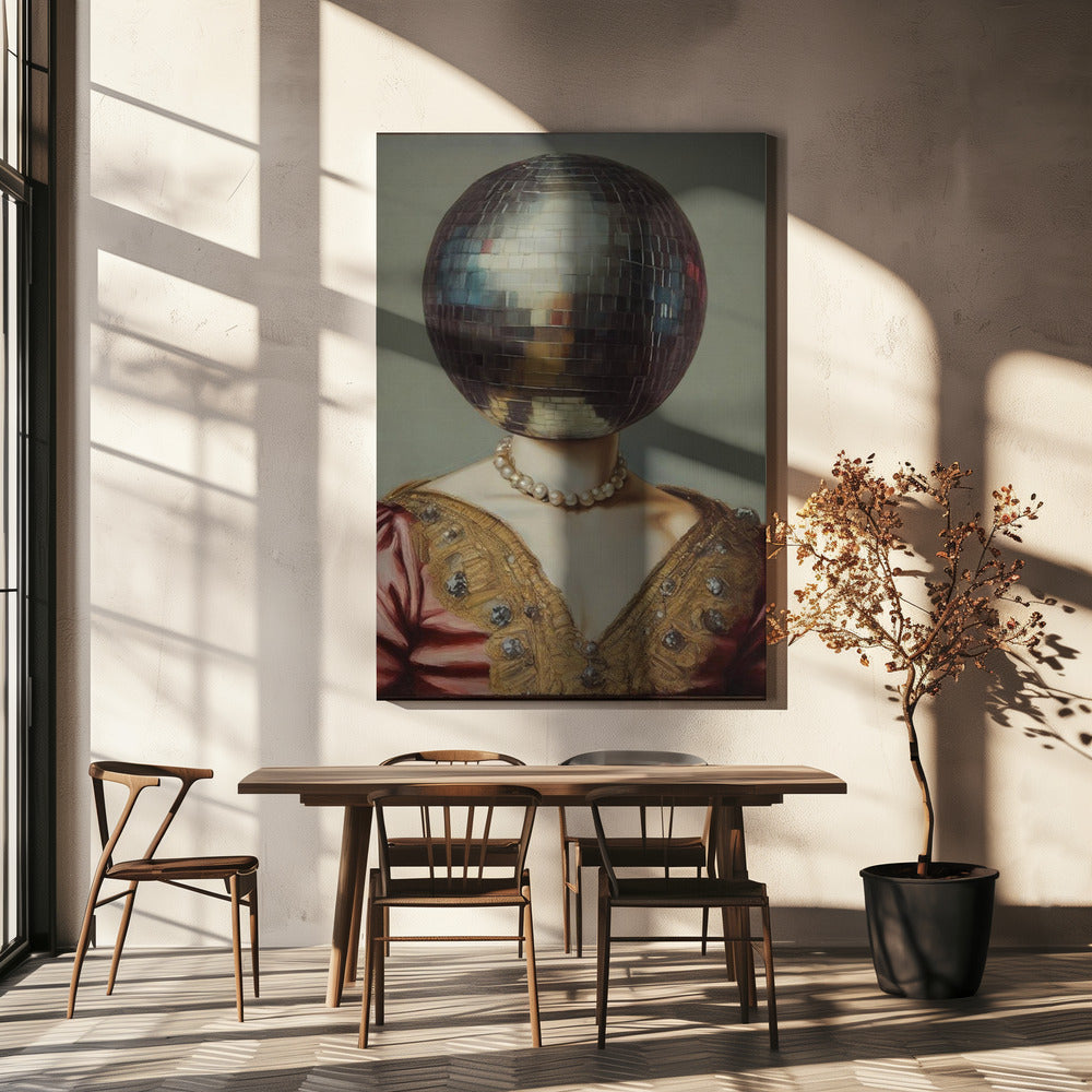 DiscoHead Queen / Altered Collage Art | Canvas