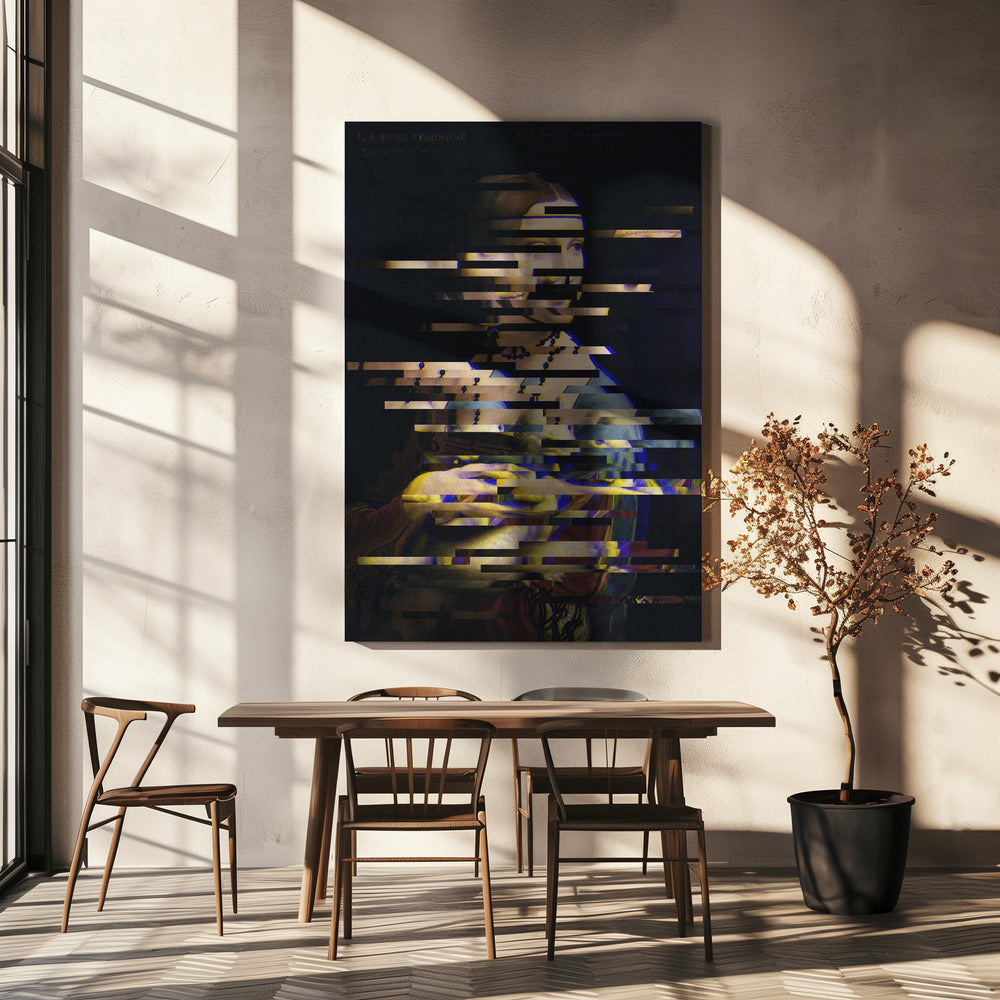 Glitched Leonardo da Vinci's Lady with an Ermine | Canvas