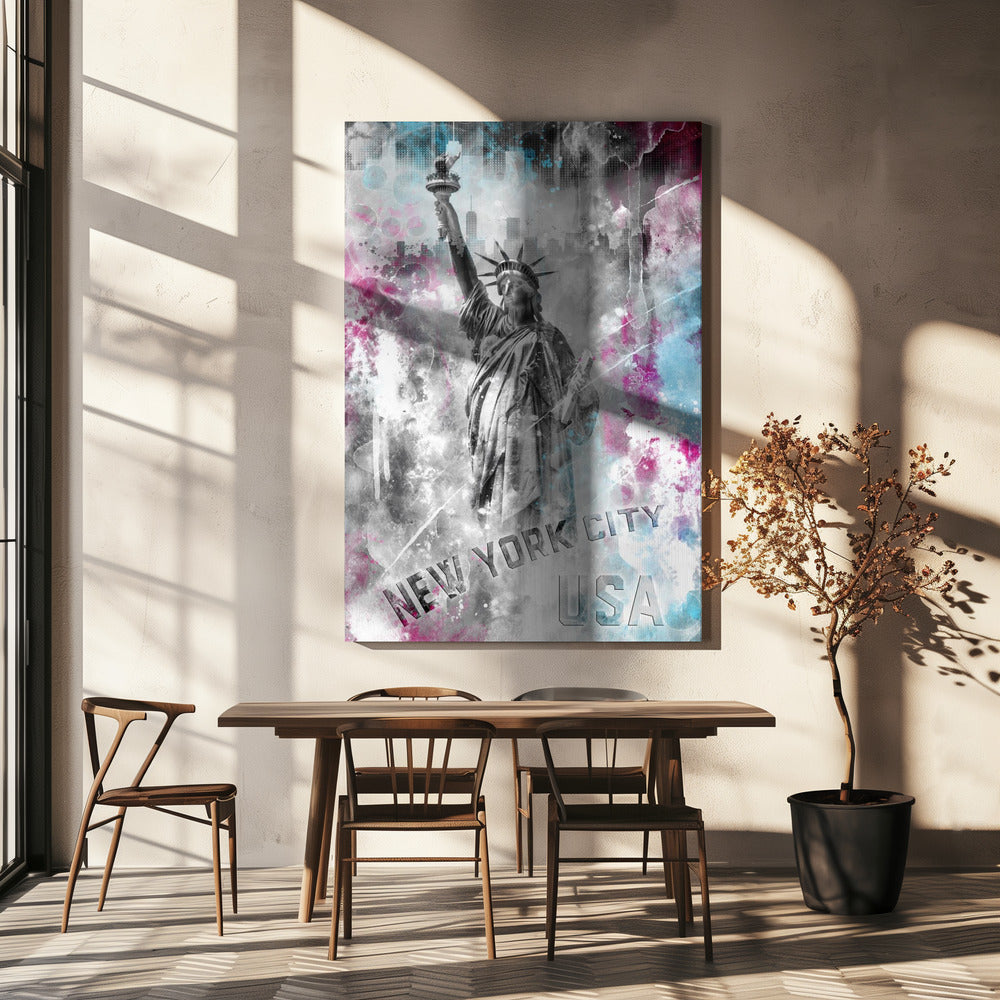 POP ART Statue of Liberty - Splashes | Canvas