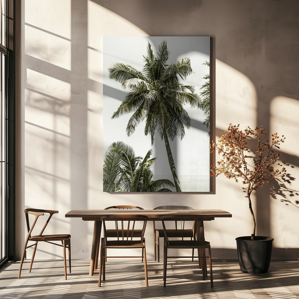 Palm Trees by the ocean | Vintage | Canvas