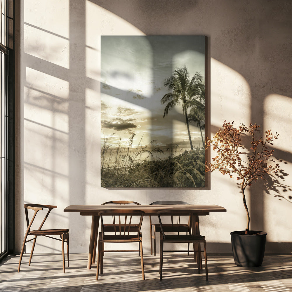 BONITA BEACH Vintage Sunset | Canvas