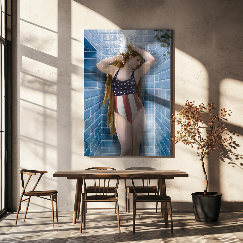 Beauty In Shower | Canvas