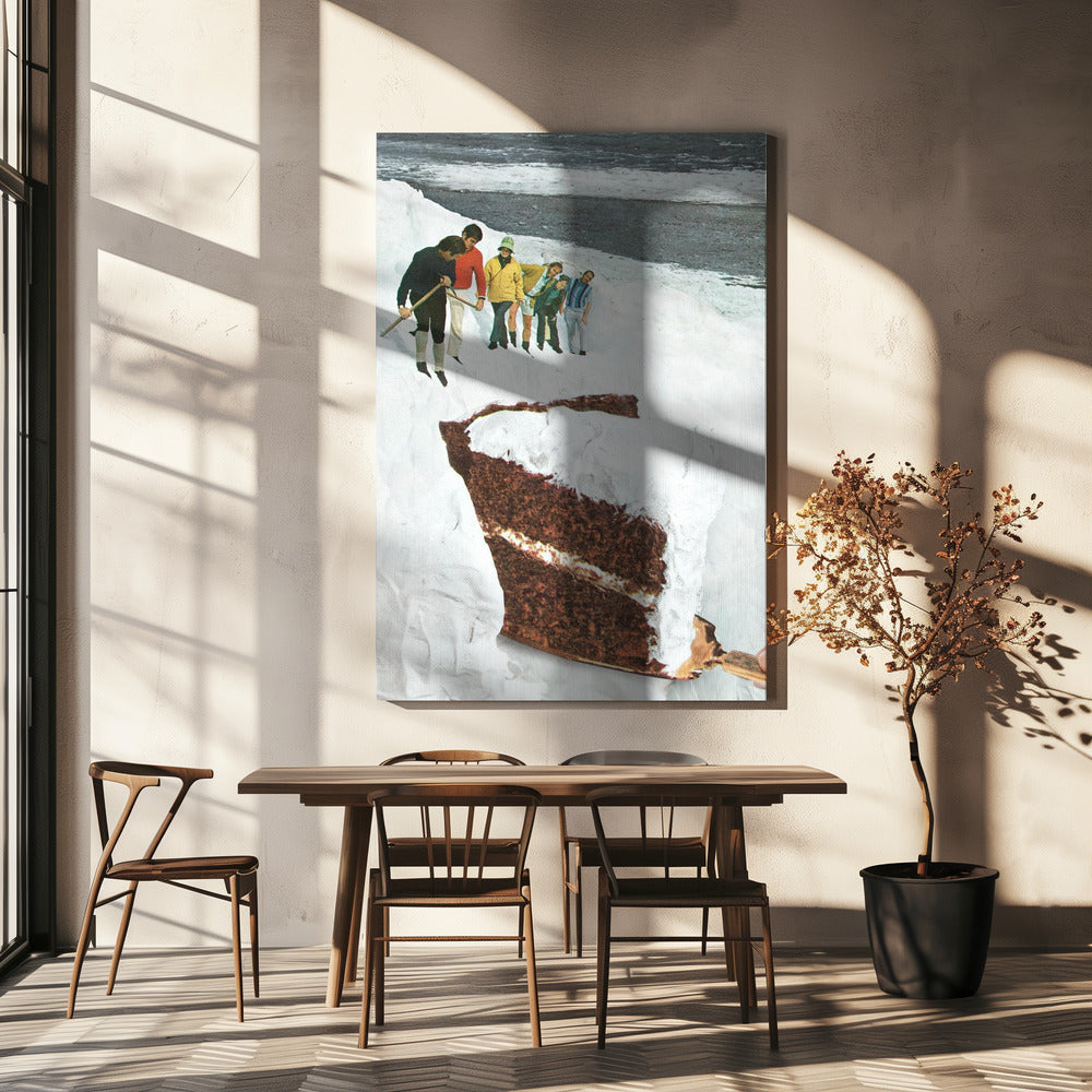 Glacier Calving Cake - Dessert Snow Mountain | Canvas