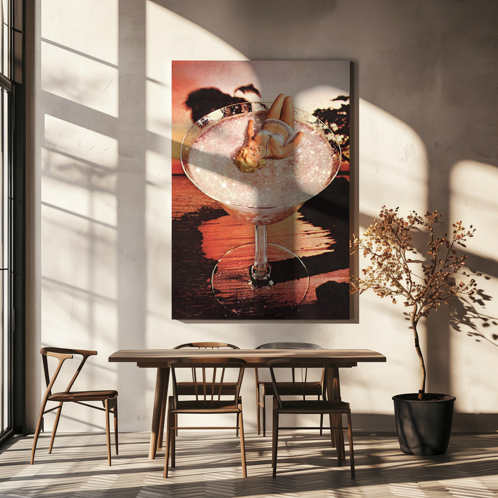 Glitter Pink Margarita | Canvas