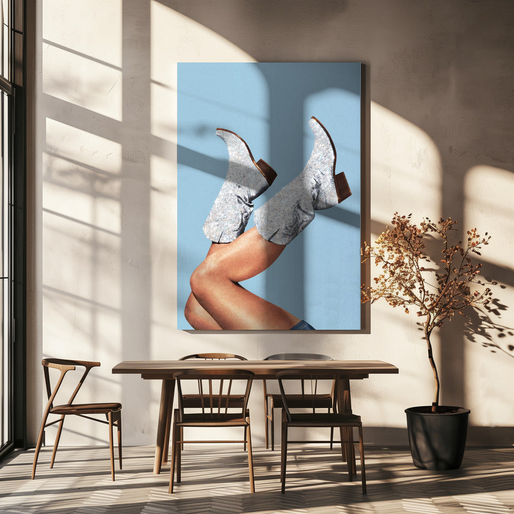 These Boots   Glitter Blue II | Canvas