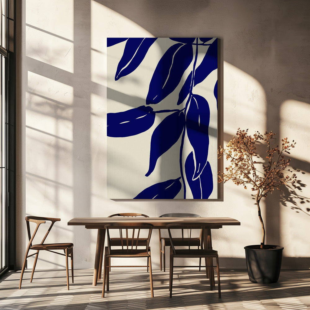 Indigo Leaves Dance | Canvas
