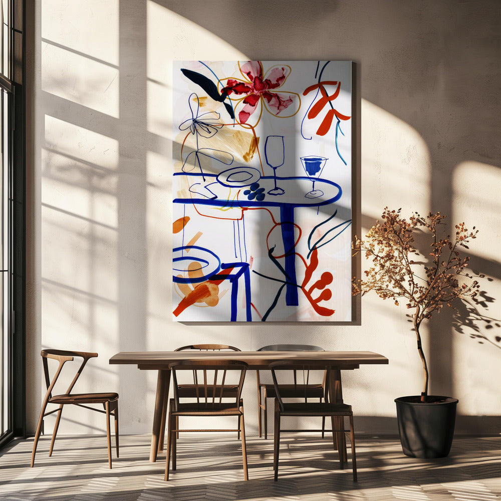 Vibrant Table Scene | Canvas