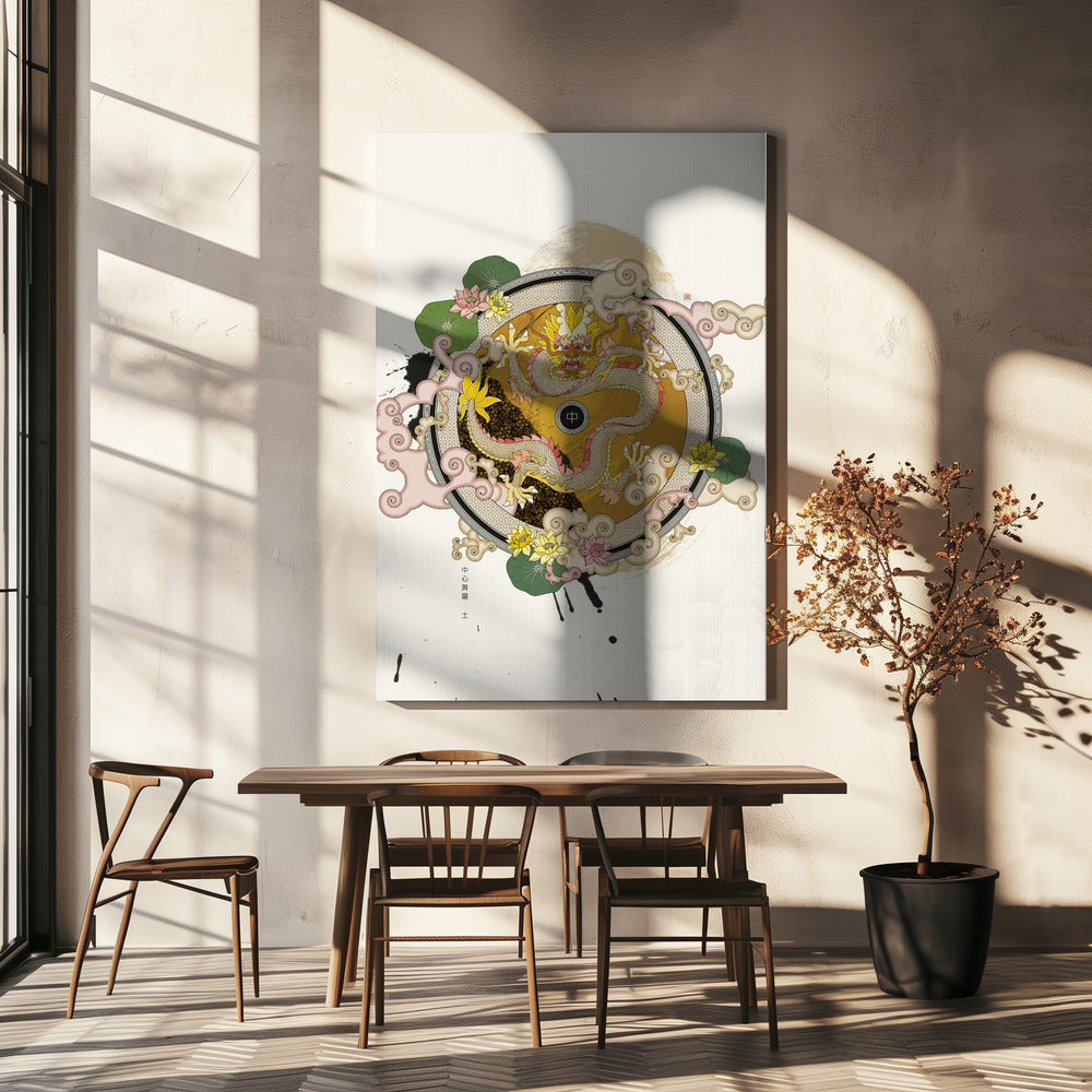 Yellow Dragon of the Center | Canvas