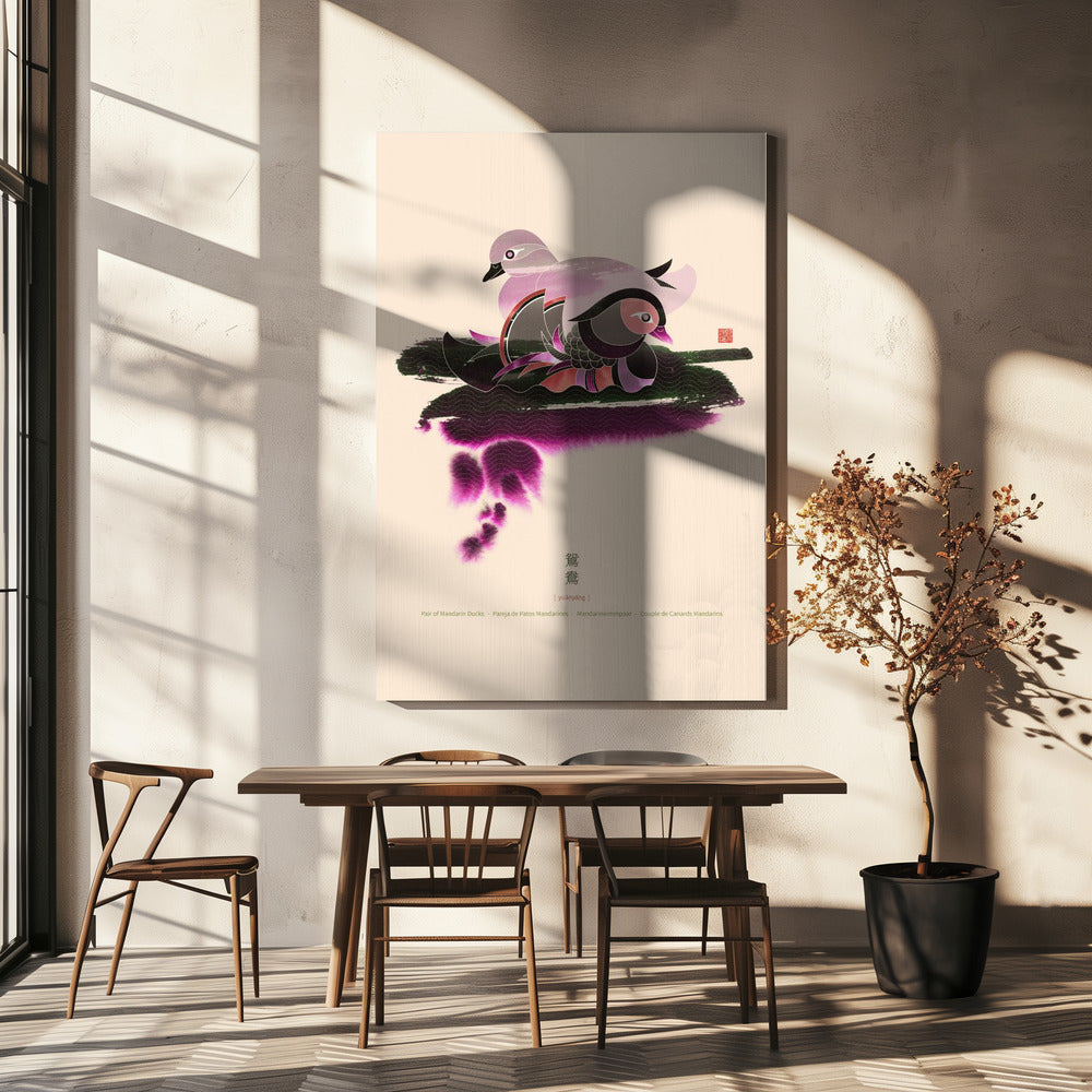 Pair of Mandarin Ducks | Canvas