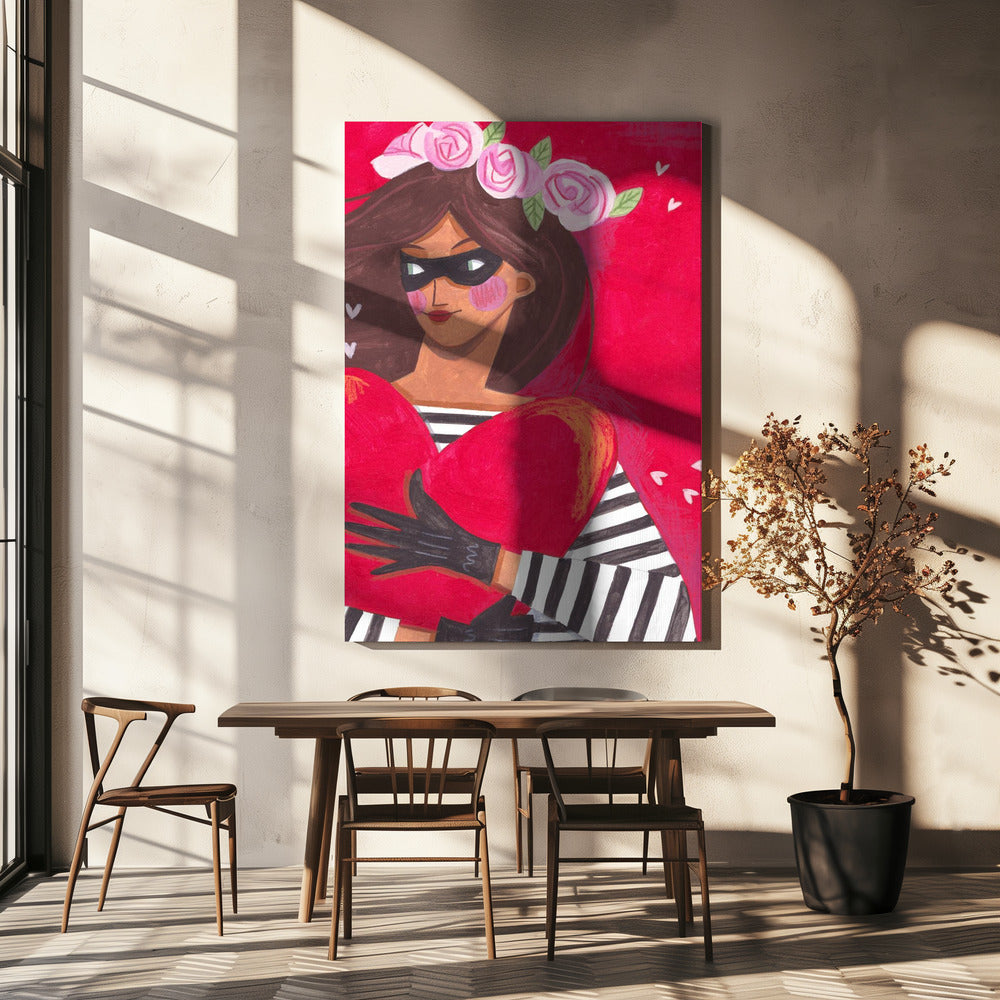 Portrait woman you stole my heart | Canvas