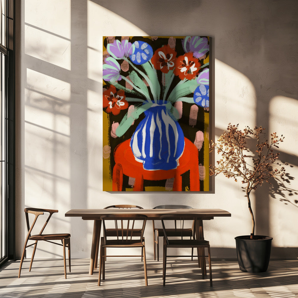 Vase of Joyful Blooms | Canvas