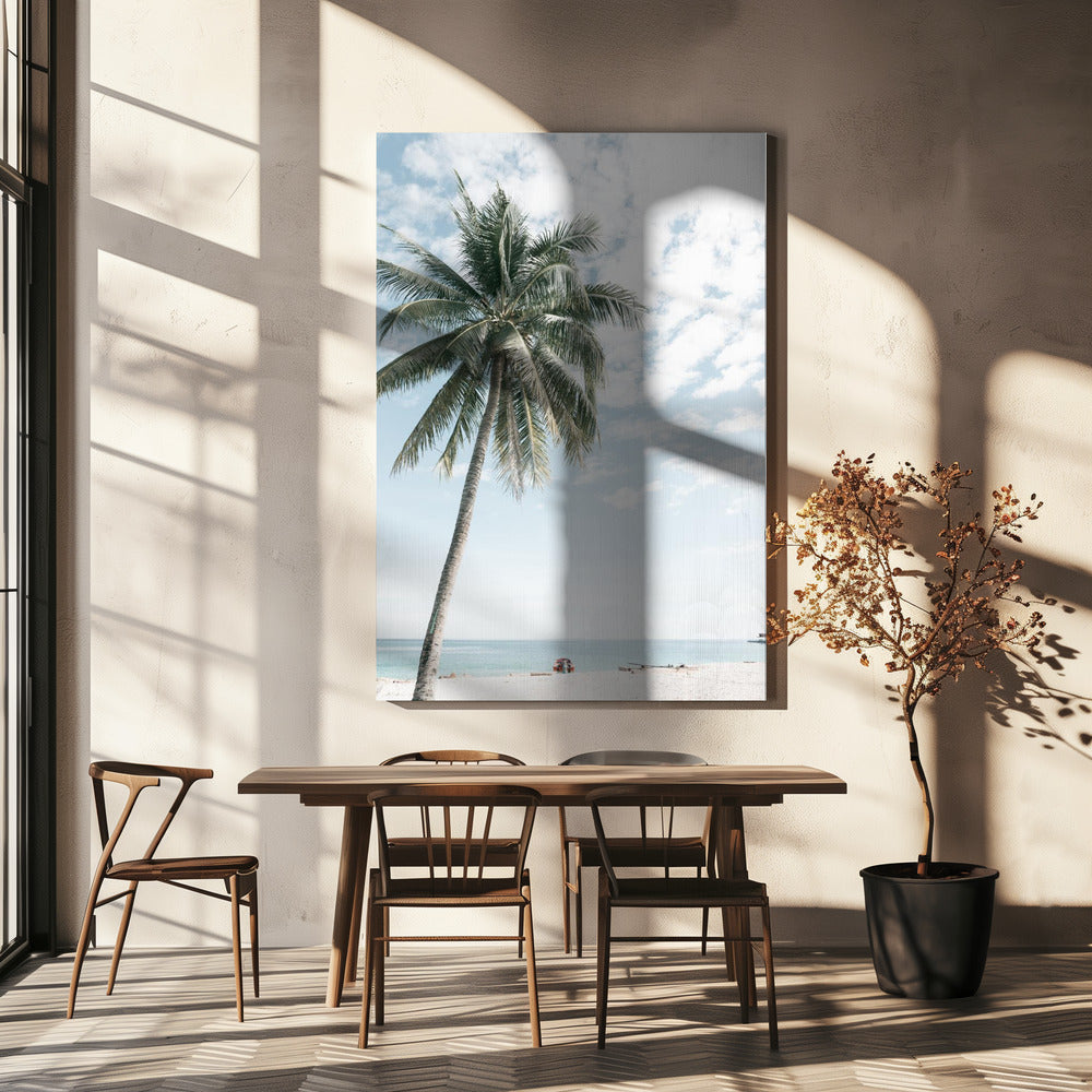 Palm tree at the beach 2 | Canvas