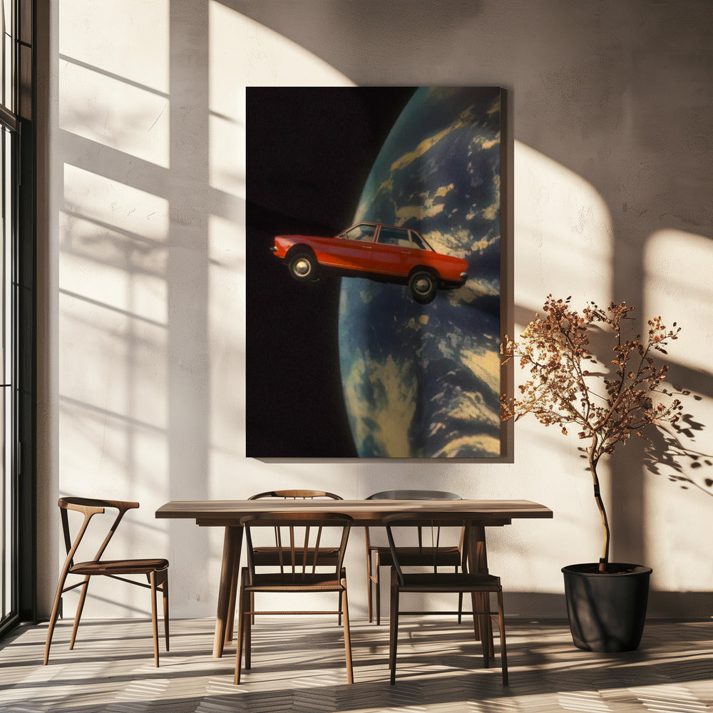 Flying Space Car | Canvas