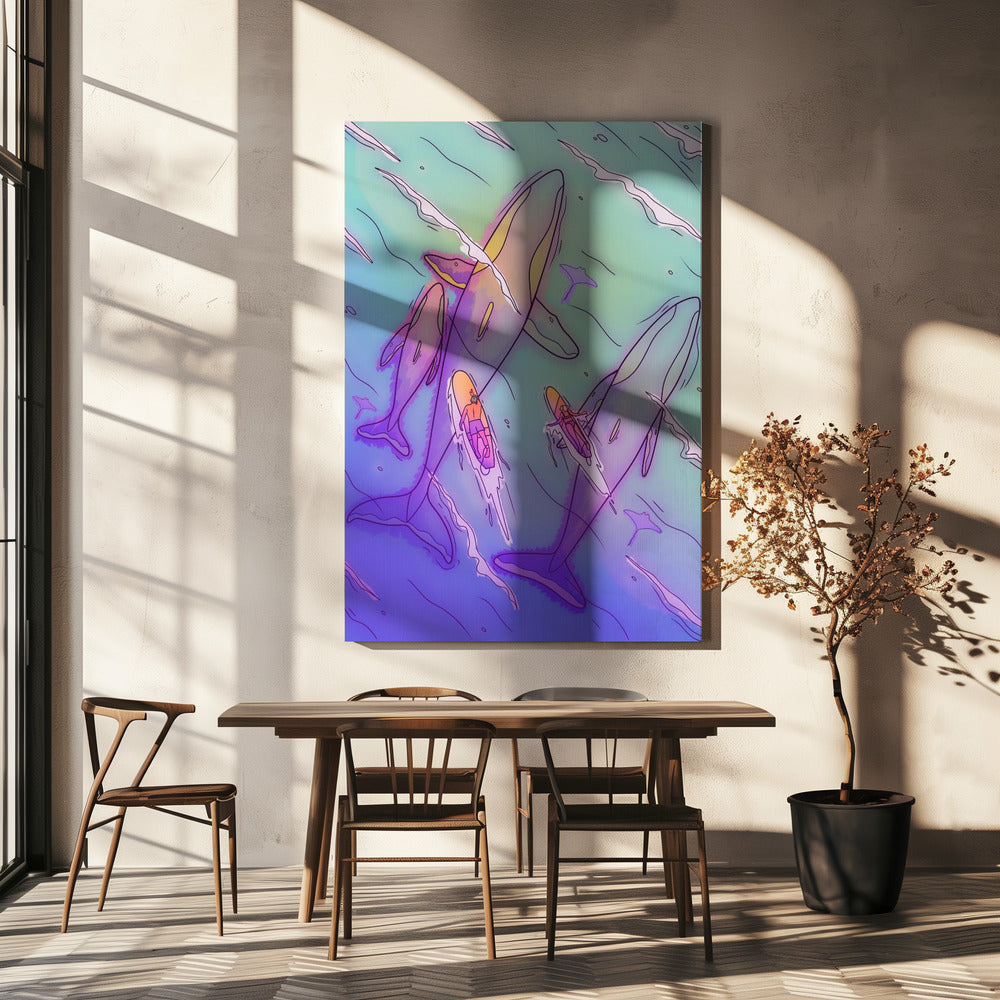 Surfing With the Whales | Canvas