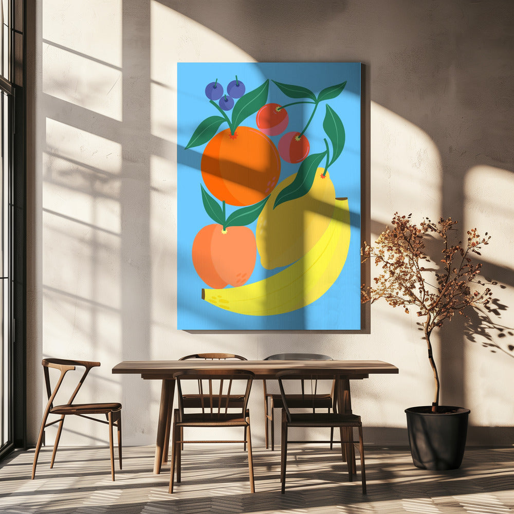 Stacked Fruits | Canvas