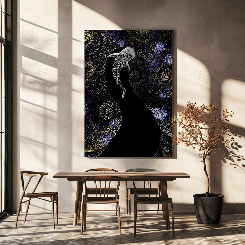 Star Eater In Van Gogh Style   Colored | Canvas