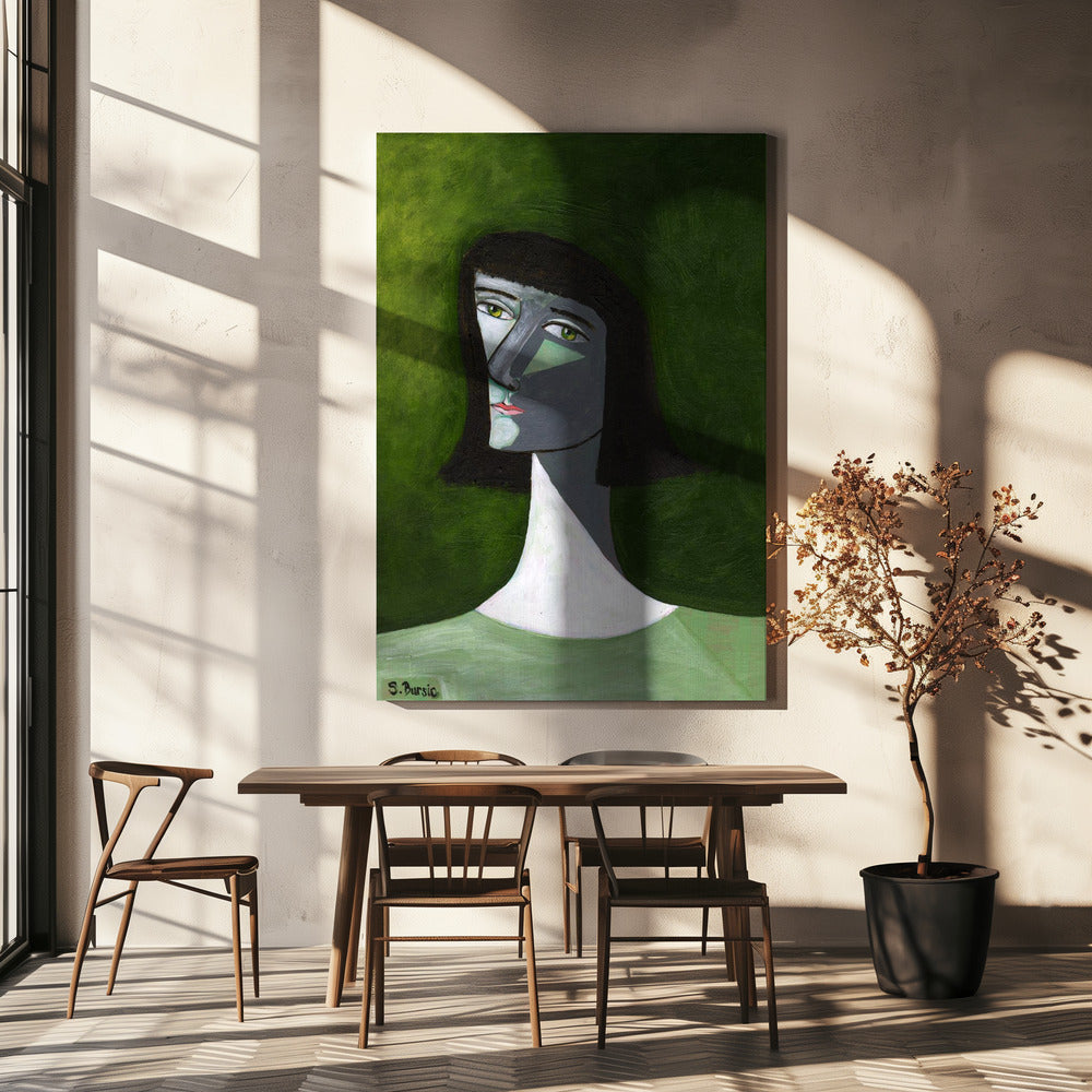 Lady in Green | Canvas