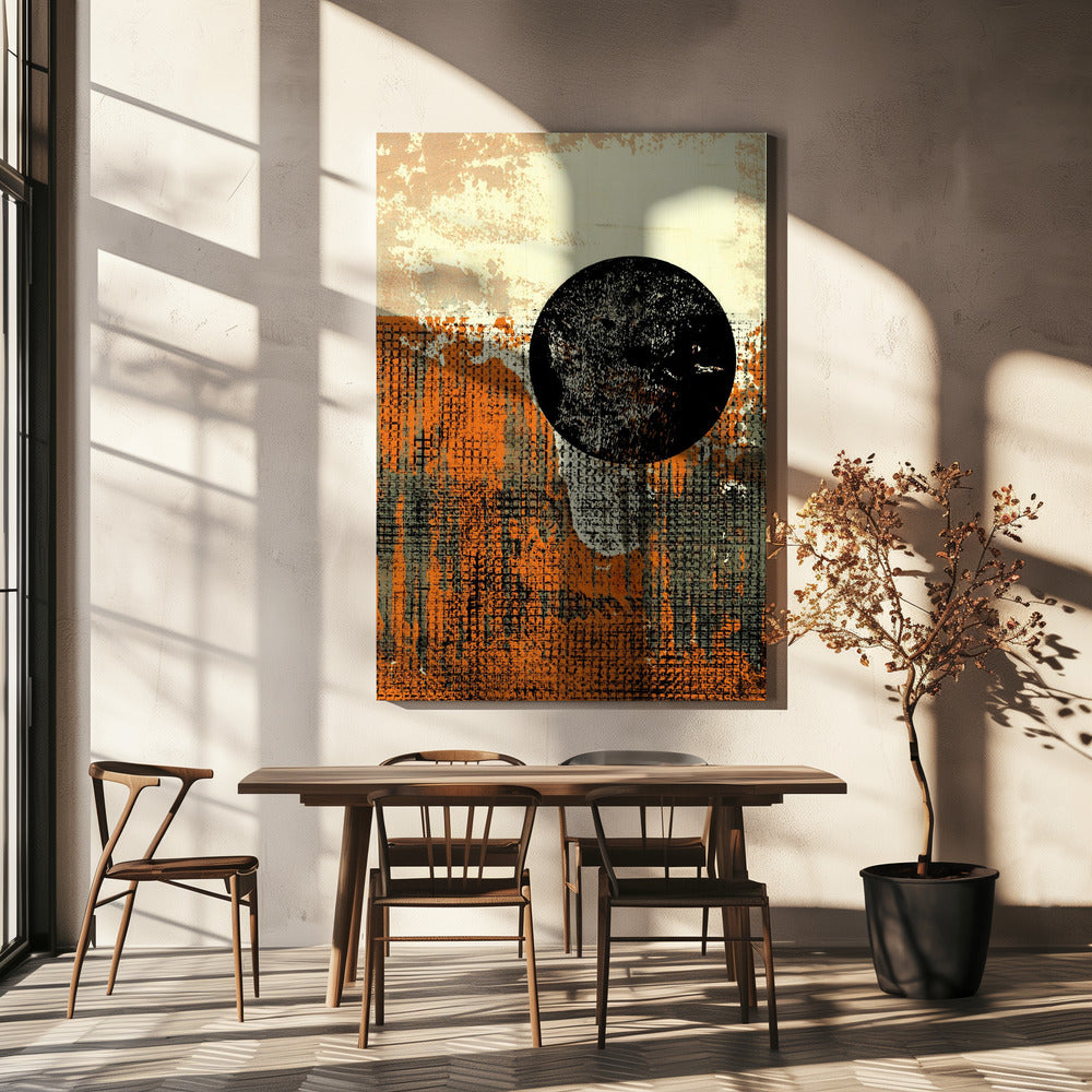 Eclipse Over Texture | Canvas