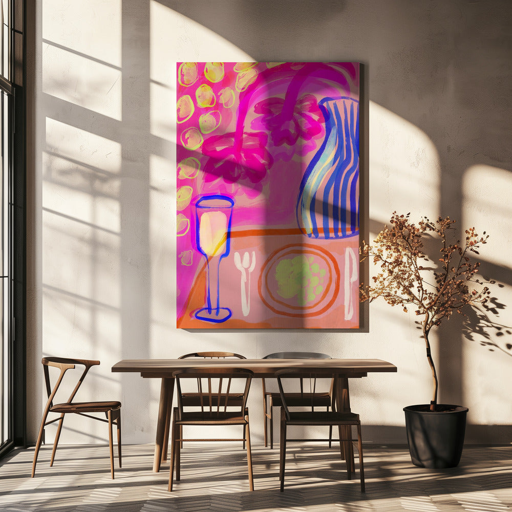 Vibrant Table Scene | Canvas