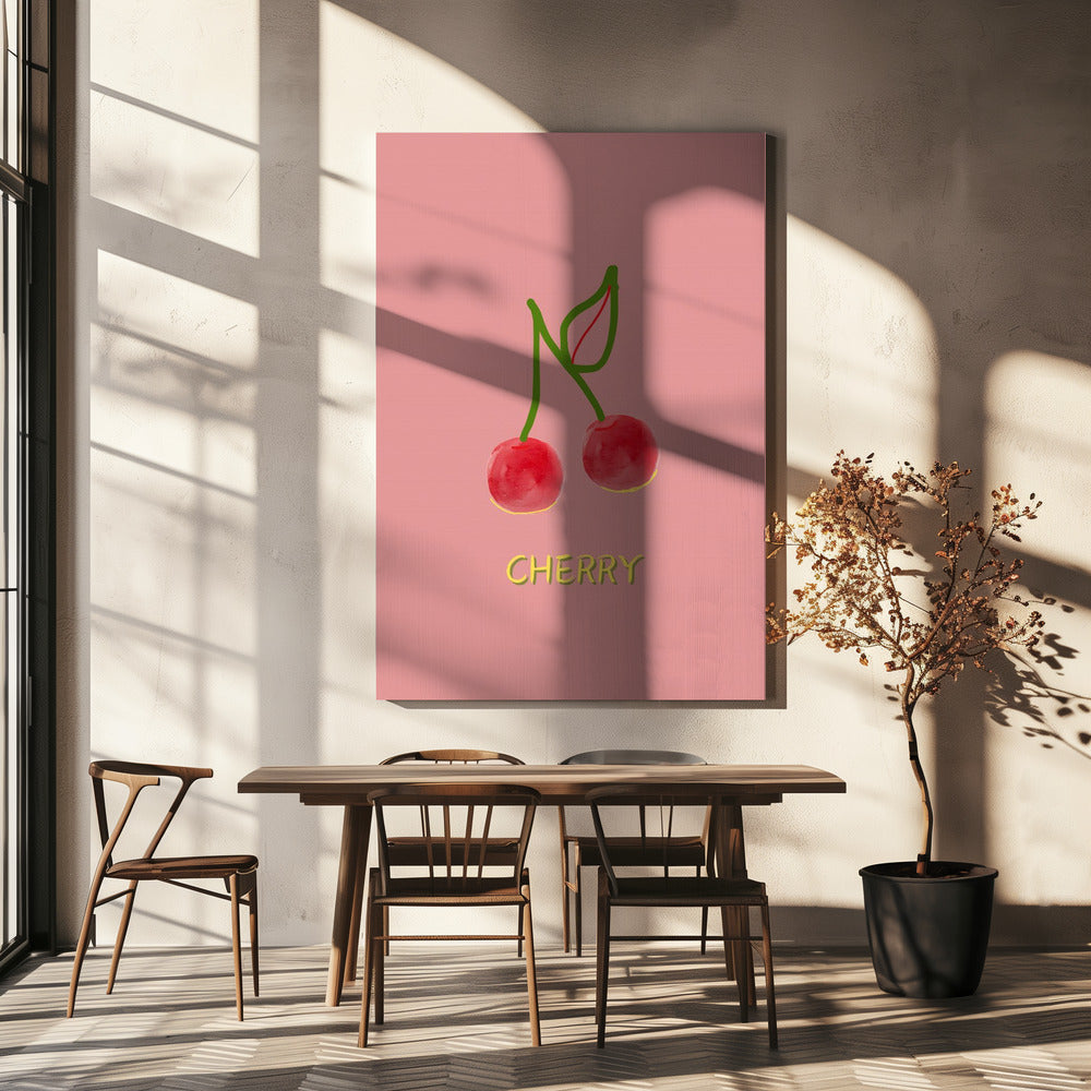 Cherry in Pink | Canvas