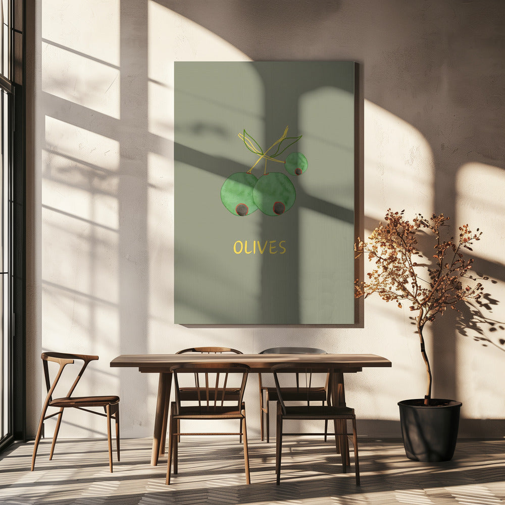 Olives in Green | Canvas
