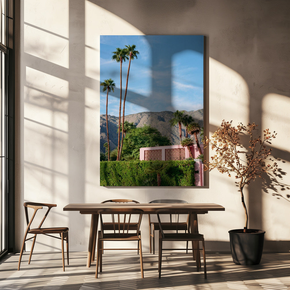 Palm Springs Pink House | Canvas