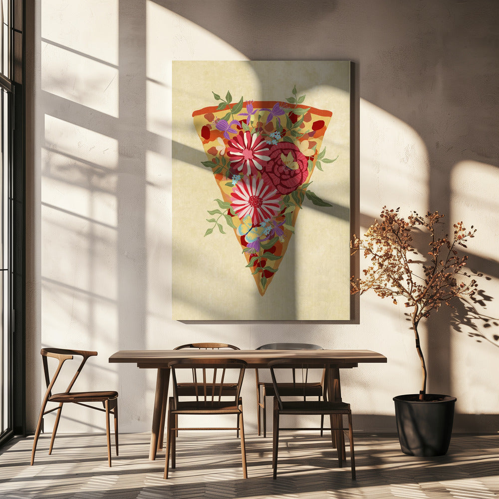 Slice of flower pizza | Canvas