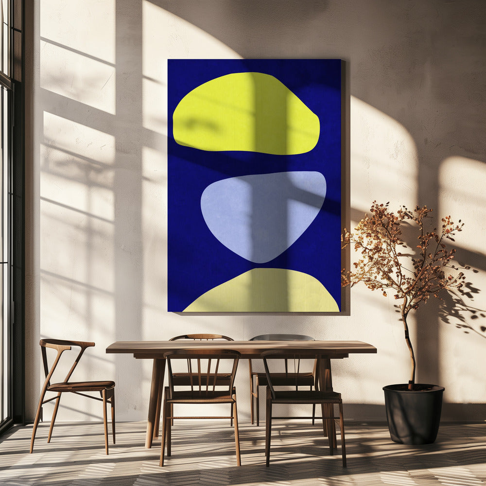 Abstract Forms Blue and yellow | Canvas