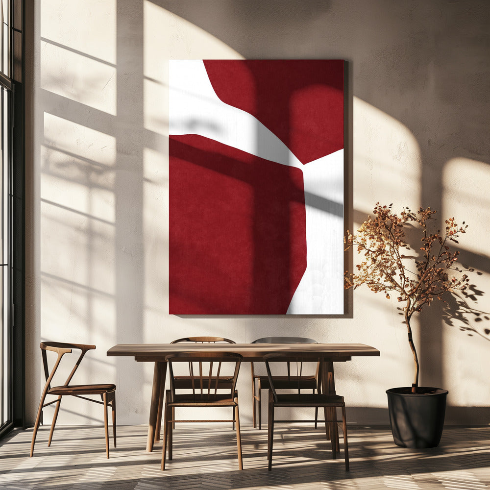 Abstract Red on white | Canvas
