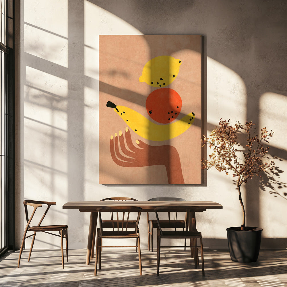 Fruits in my hand | Canvas