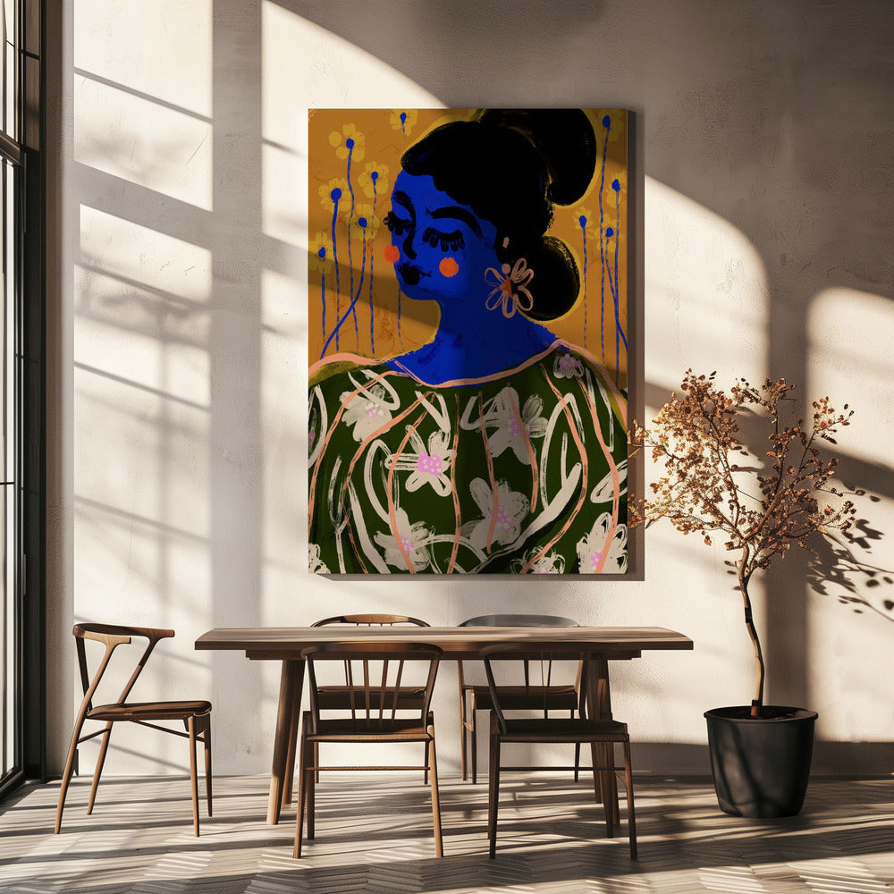 Blue Blossom Muse | Canvas