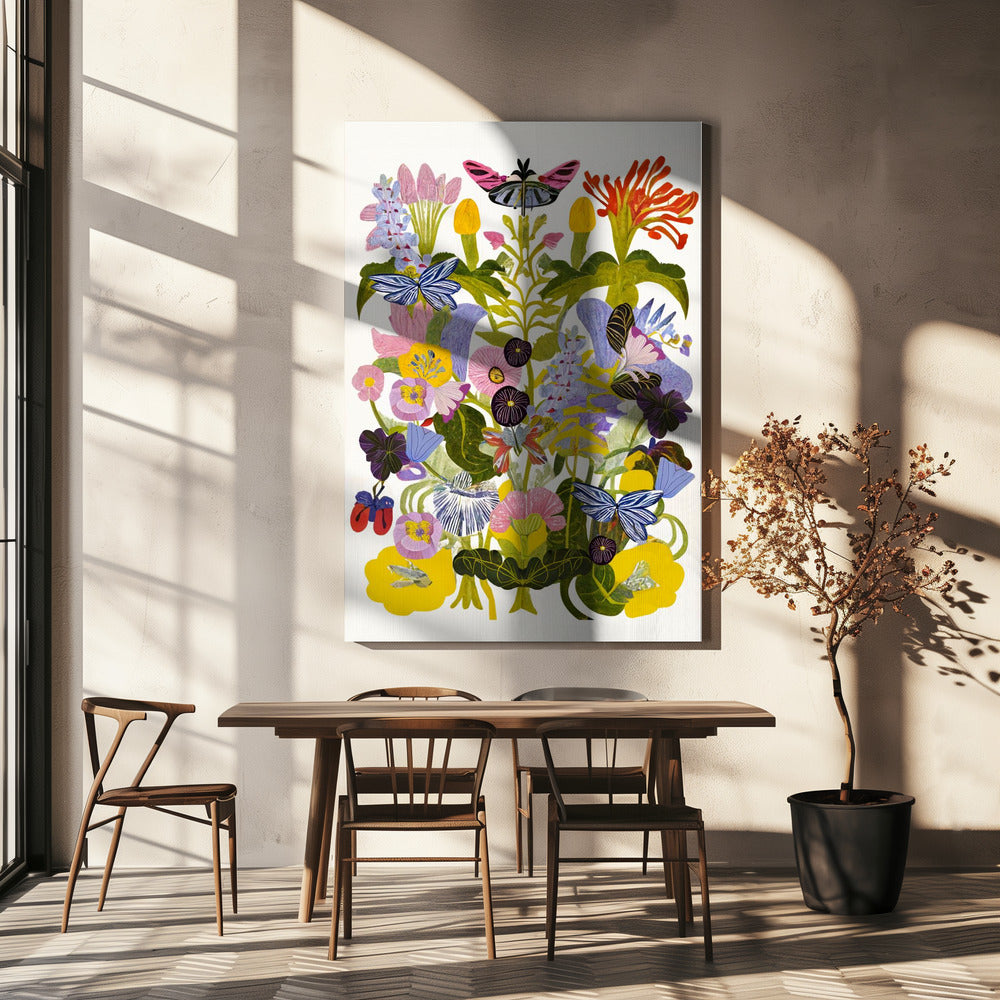 Abstract Autumn Floral | Canvas