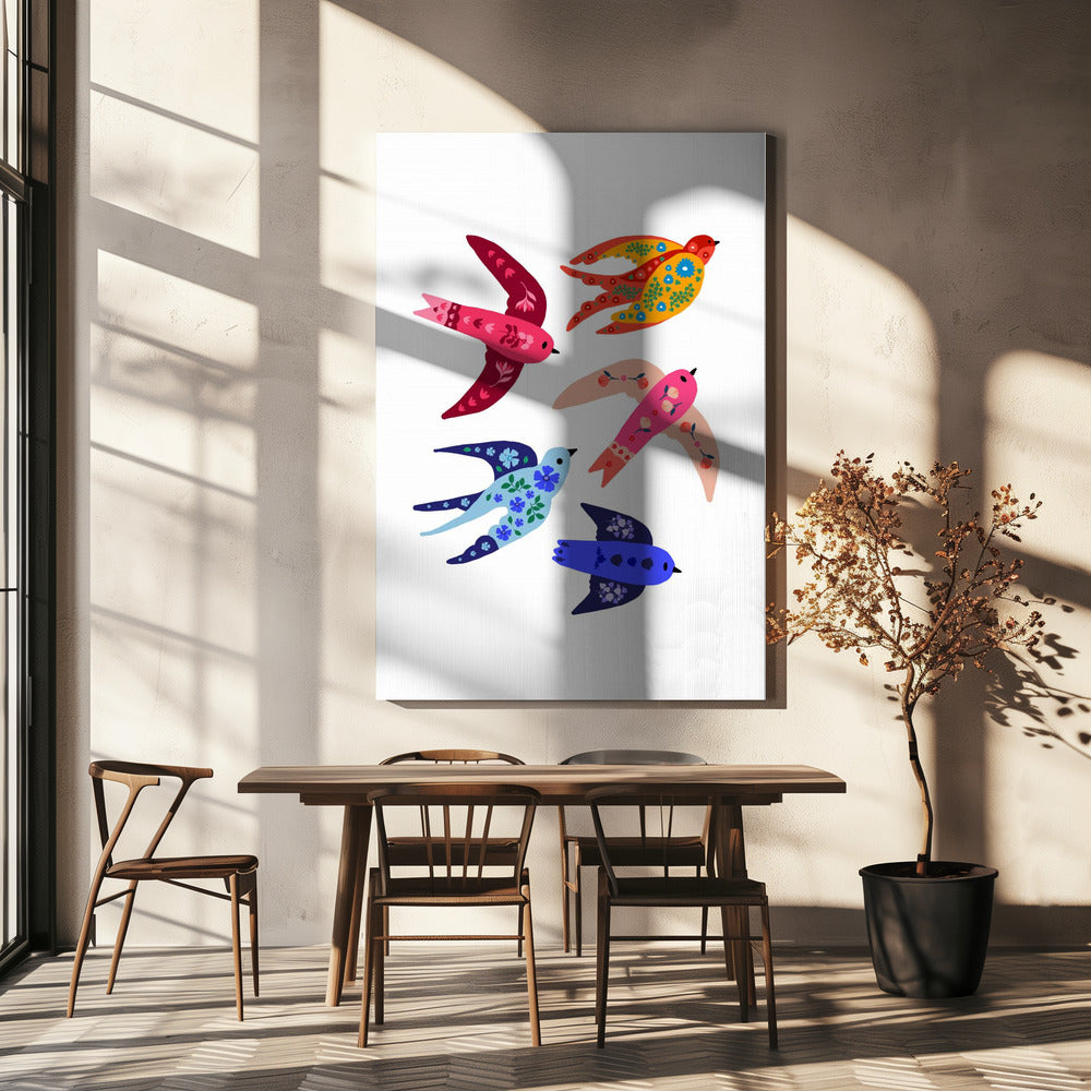 Whimsical birds | Canvas