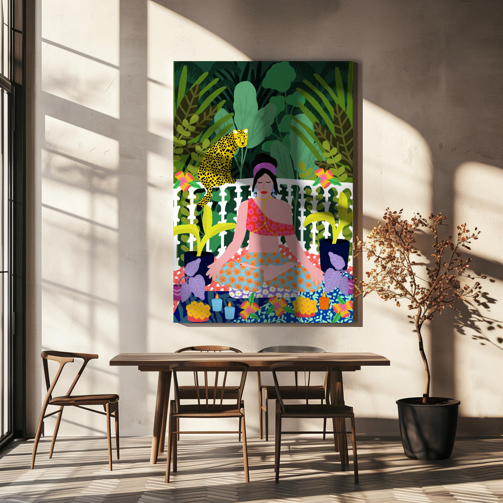 Woman In Lotus Position | Canvas