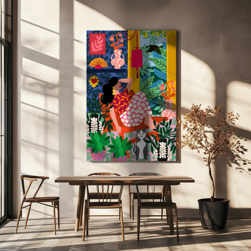 Flower power Woman | Canvas