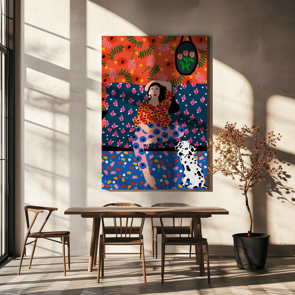 Girl In the Sofa | Canvas