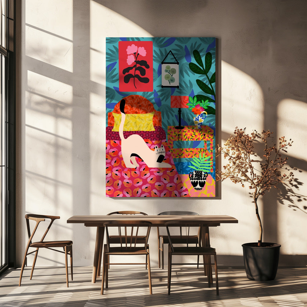 Floral Purr-adise | Canvas