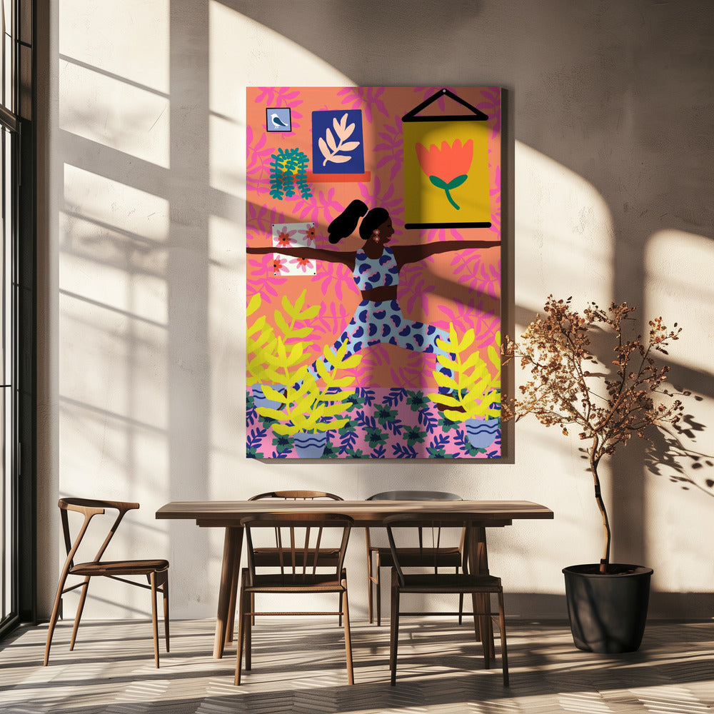 Yoga Warrior Position | Canvas