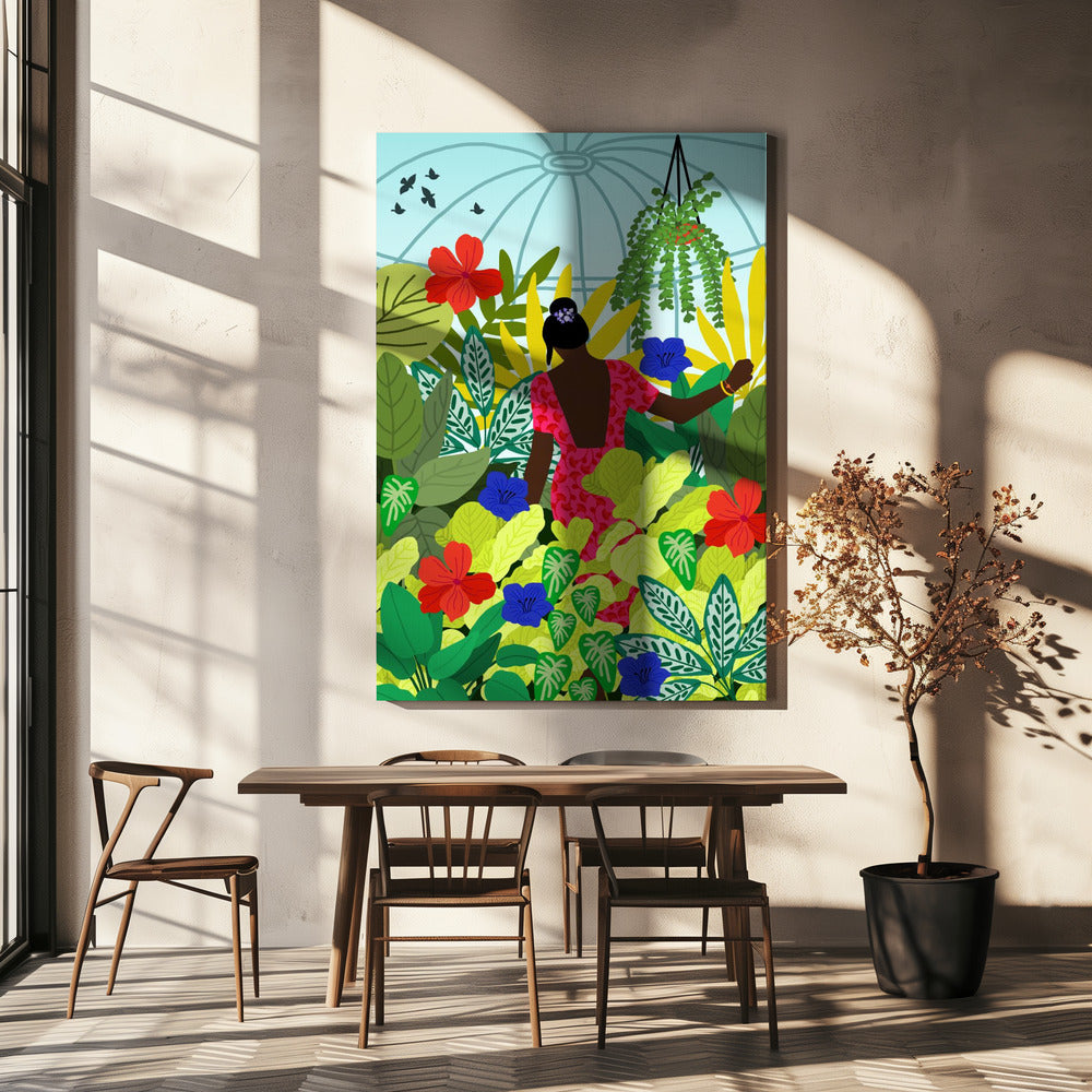 Walking In My Greenhouse | Canvas