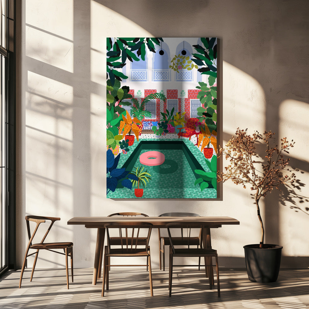 Enjoying the Pool | Canvas