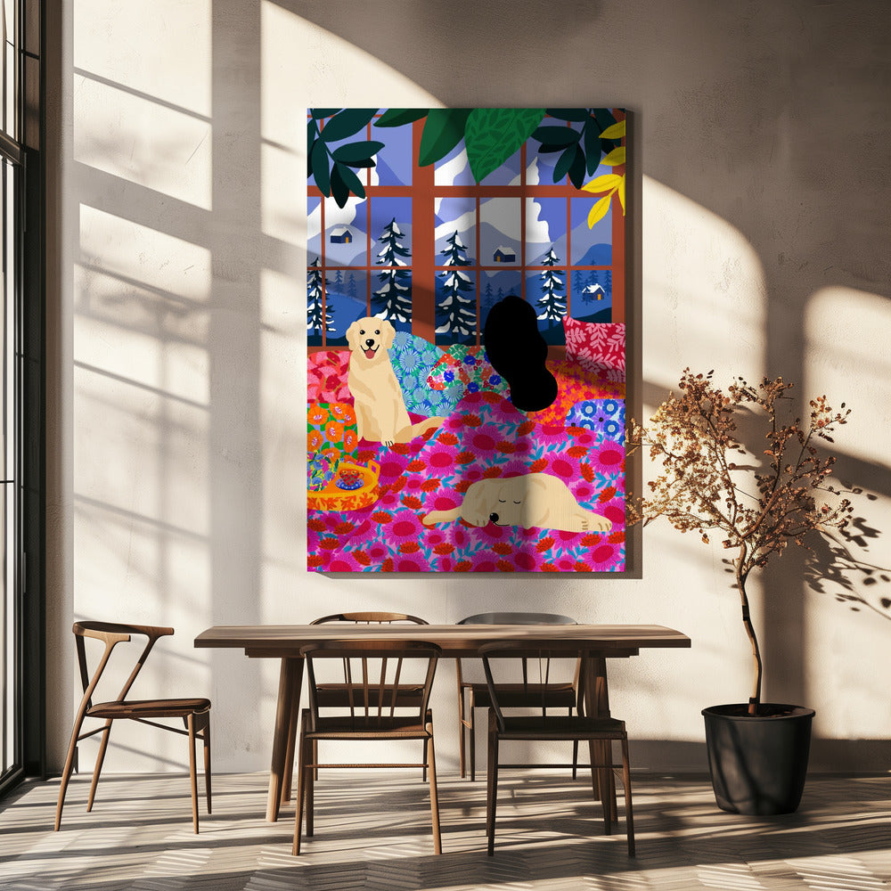 In Bed Looking At the View | Canvas