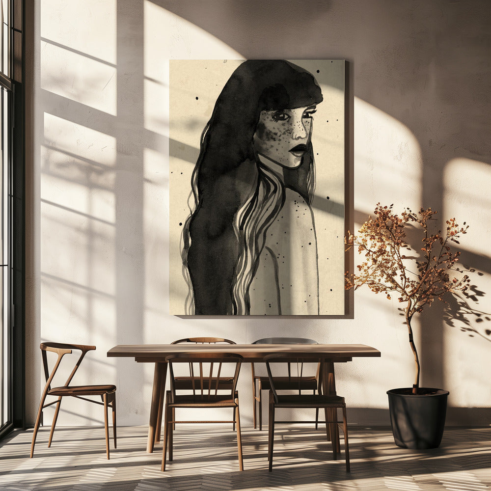 Long Hair Lady | Canvas