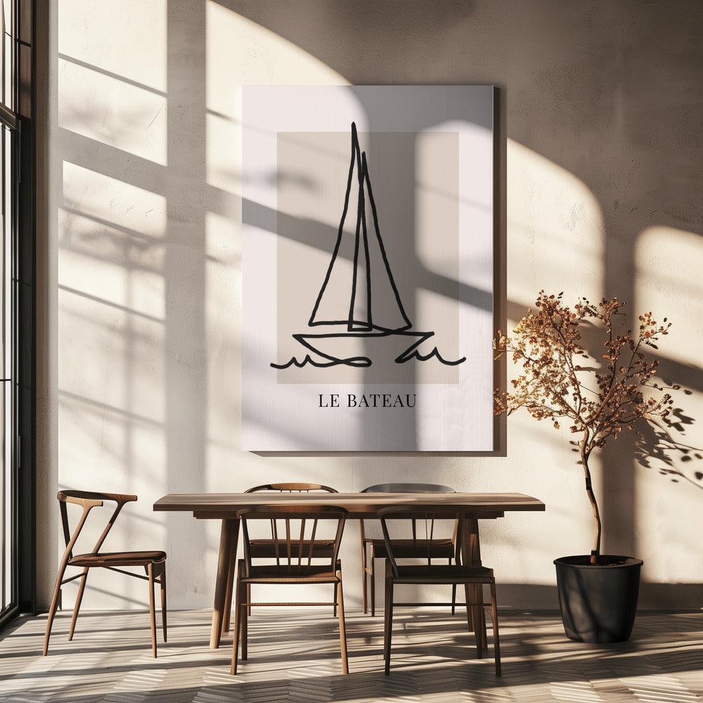 Le Bateau Black | Canvas