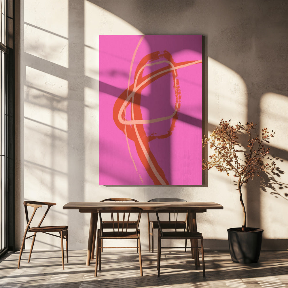 Vibrant Pink Swirl | Canvas