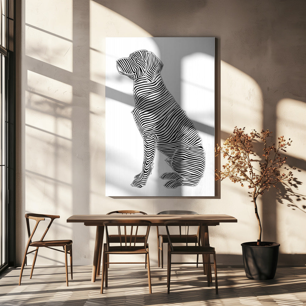 Lines art Dog | Canvas