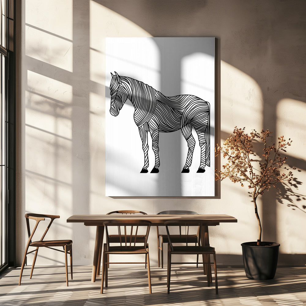 Lines art Horse | Canvas