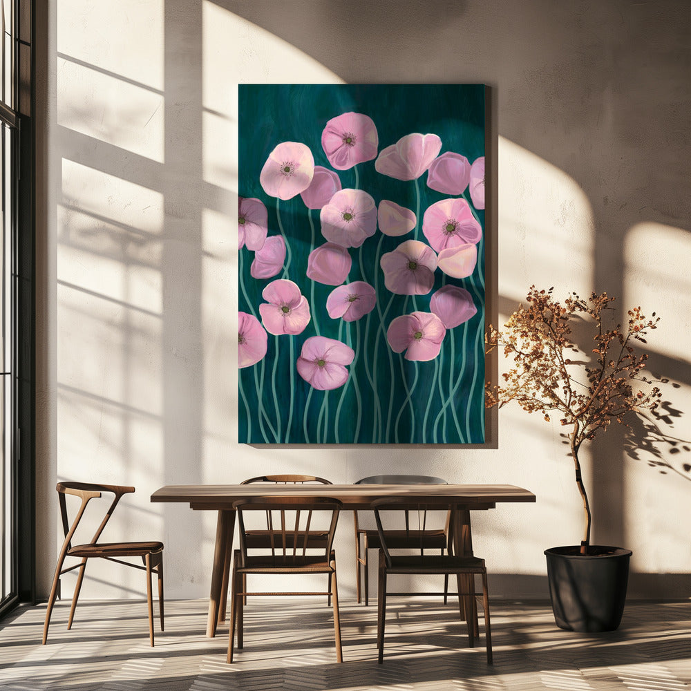 Pink poppies | Canvas