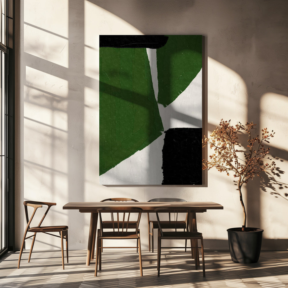 Abstract Green Shapes | Canvas