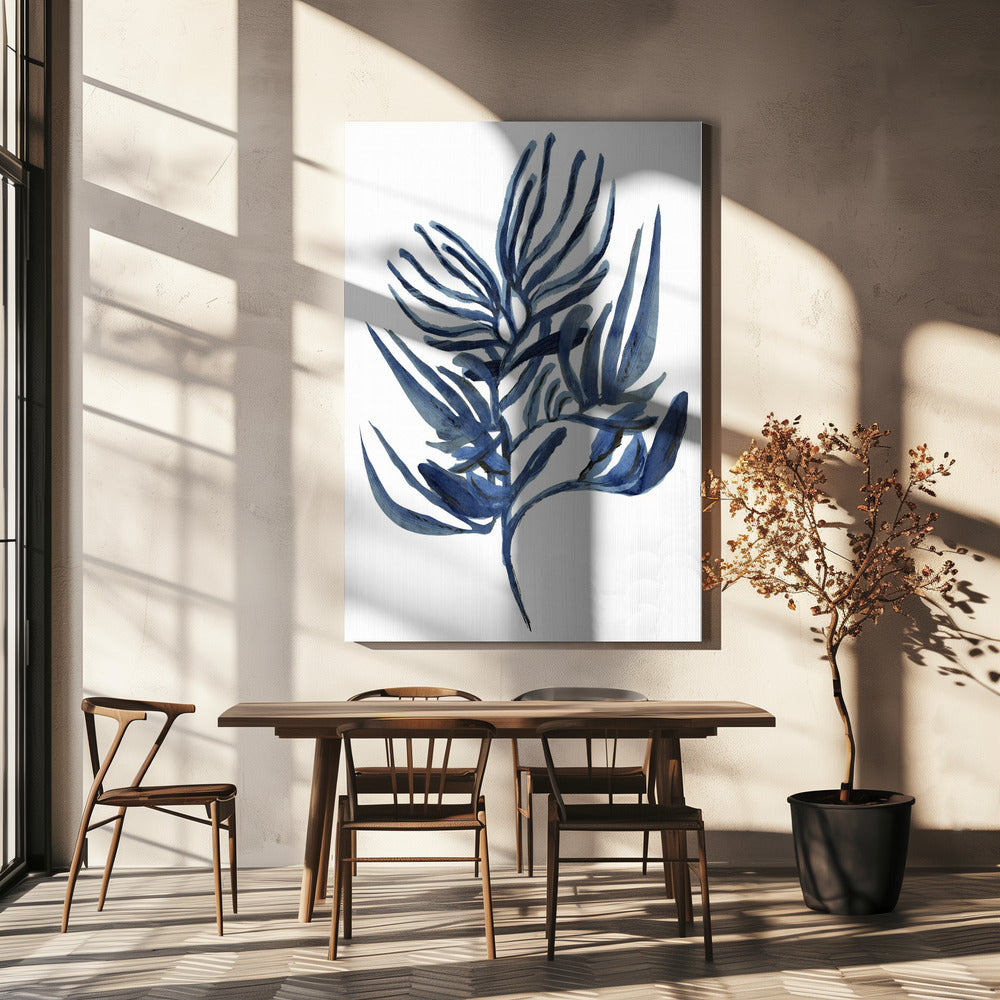 Blue Aquatic Plant Poster 1 | Canvas